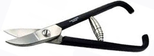 LIGHTWEIGHT METAL SNIPS. CURVED SHEARS WITH SPRING - Click Image to Close