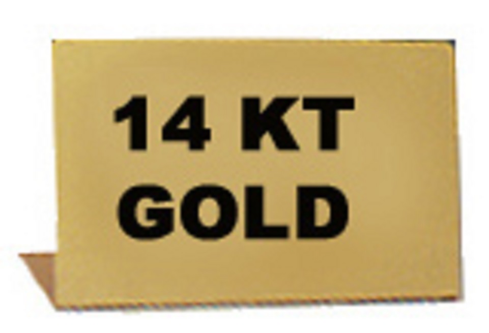 SHOWCASE SIGN "14 KT GOLD" - Click Image to Close