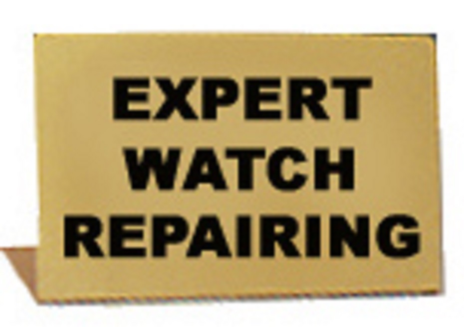 SHOWCASE SIGN "Expert WATCH REPAIRING" - Click Image to Close