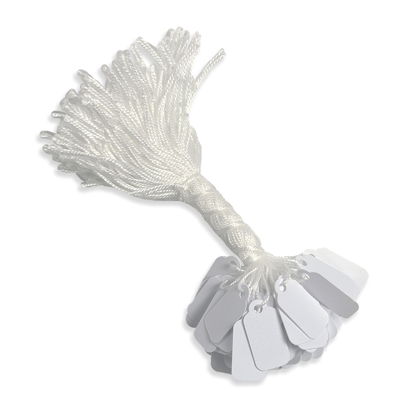 STRING TAGS WHITE Paper 8MMX20MM packs OF 1000 - Click Image to Close