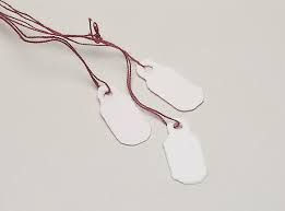 STRING TAGS WHITE Paper 8MMX18MM packs OF 1000 - Click Image to Close