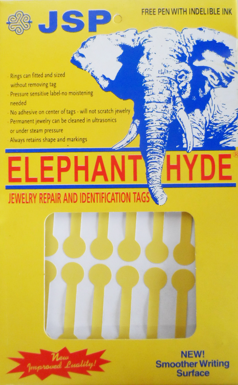 ELEPHANT HYDE TAGS GOLD LONG 500 PIECES - Click Image to Close