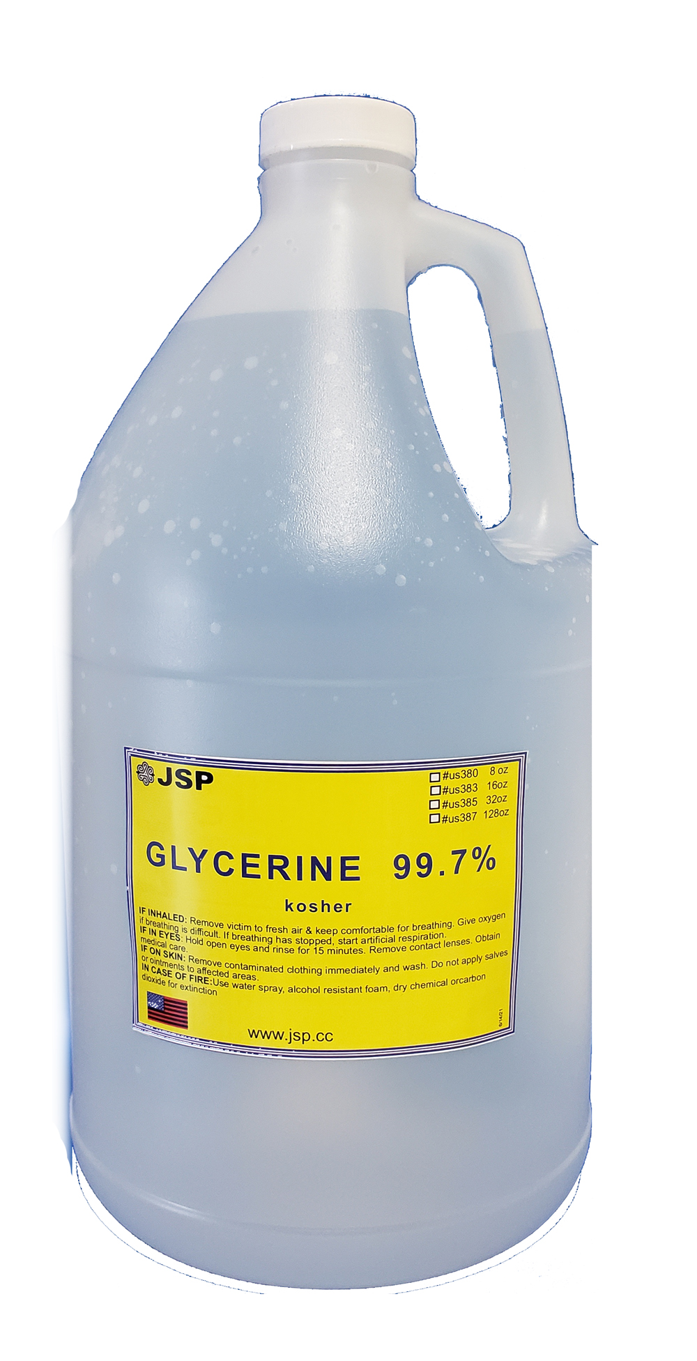 GLYCERINE/GLYCEROL 99.7% 128 oz - Click Image to Close