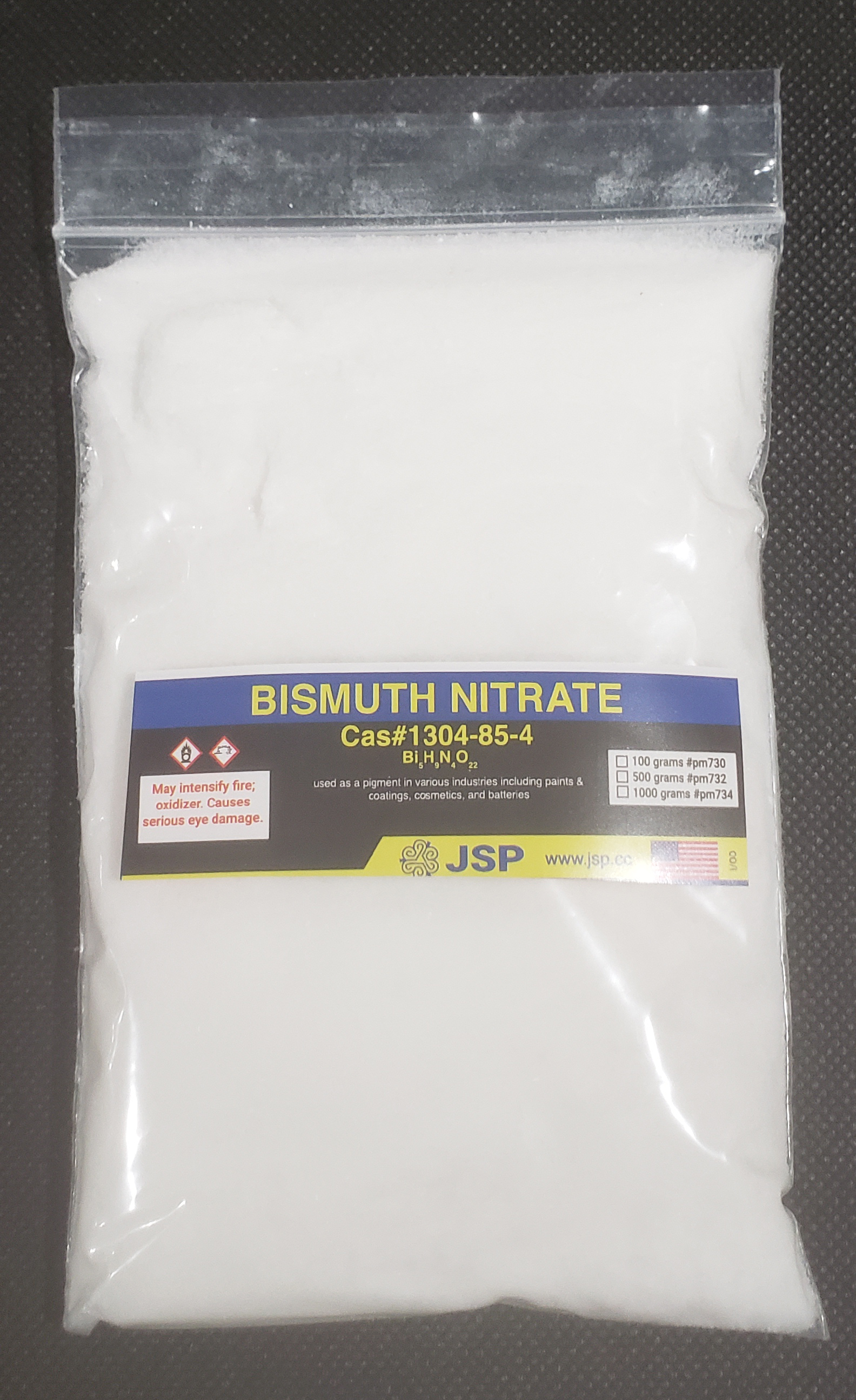 Bismuth Nitrate 100 grams - Click Image to Close