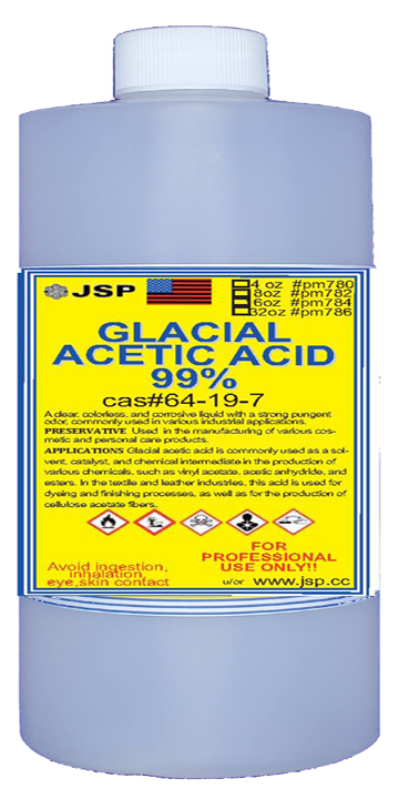 Glacial Acetic Acid, 99% 8 oz - Click Image to Close
