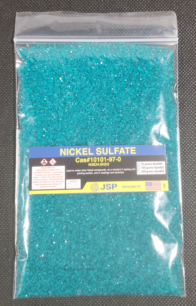 Nickel Sulfate 500 grams - Click Image to Close