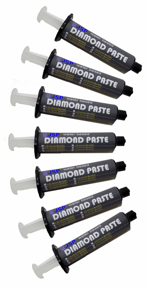 DIAMOND POLISHING PASTE 7 assorted grits 5gram syringes - Click Image to Close