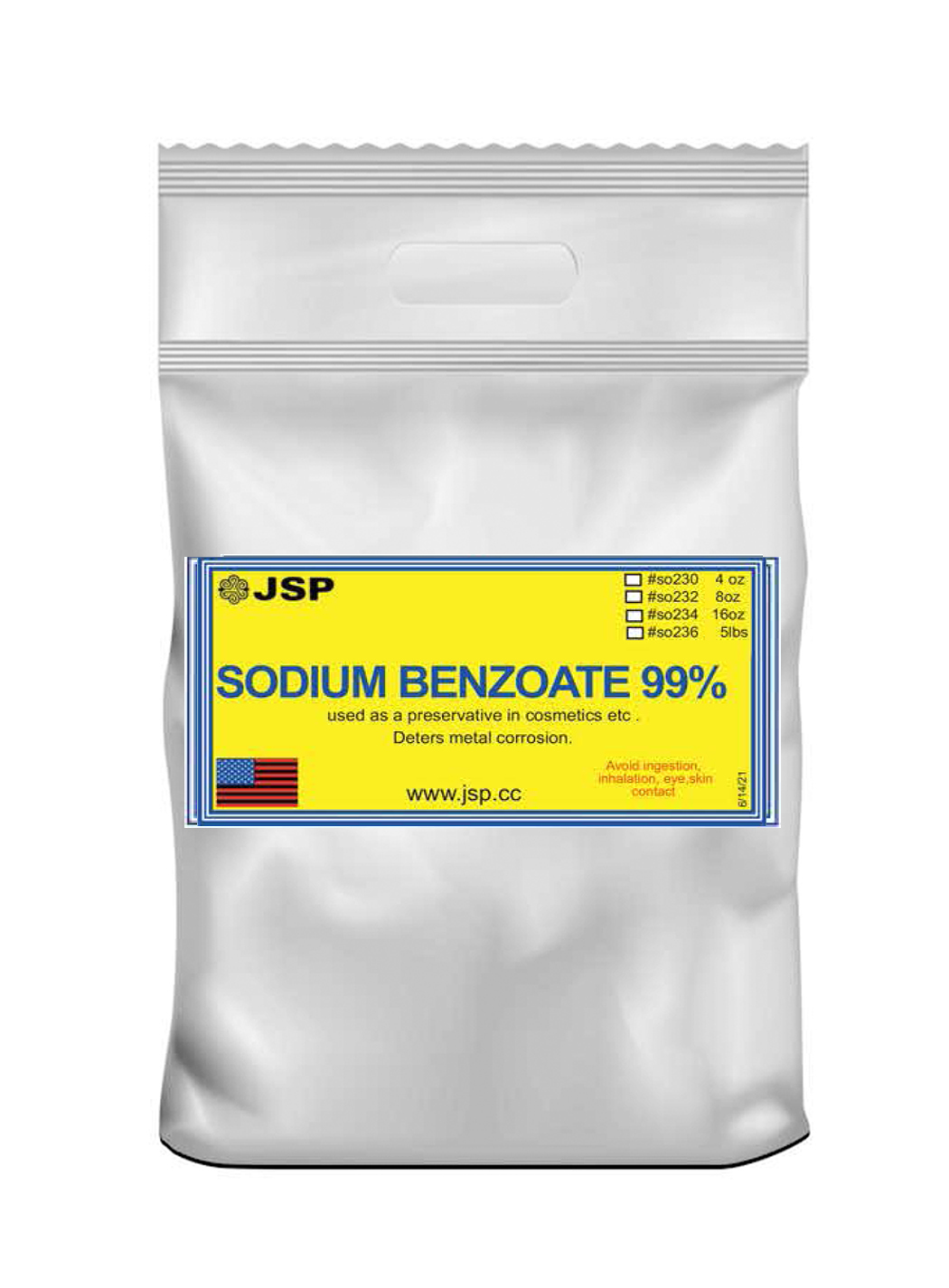 Sodium Benzoate 99% 5lbs - Click Image to Close