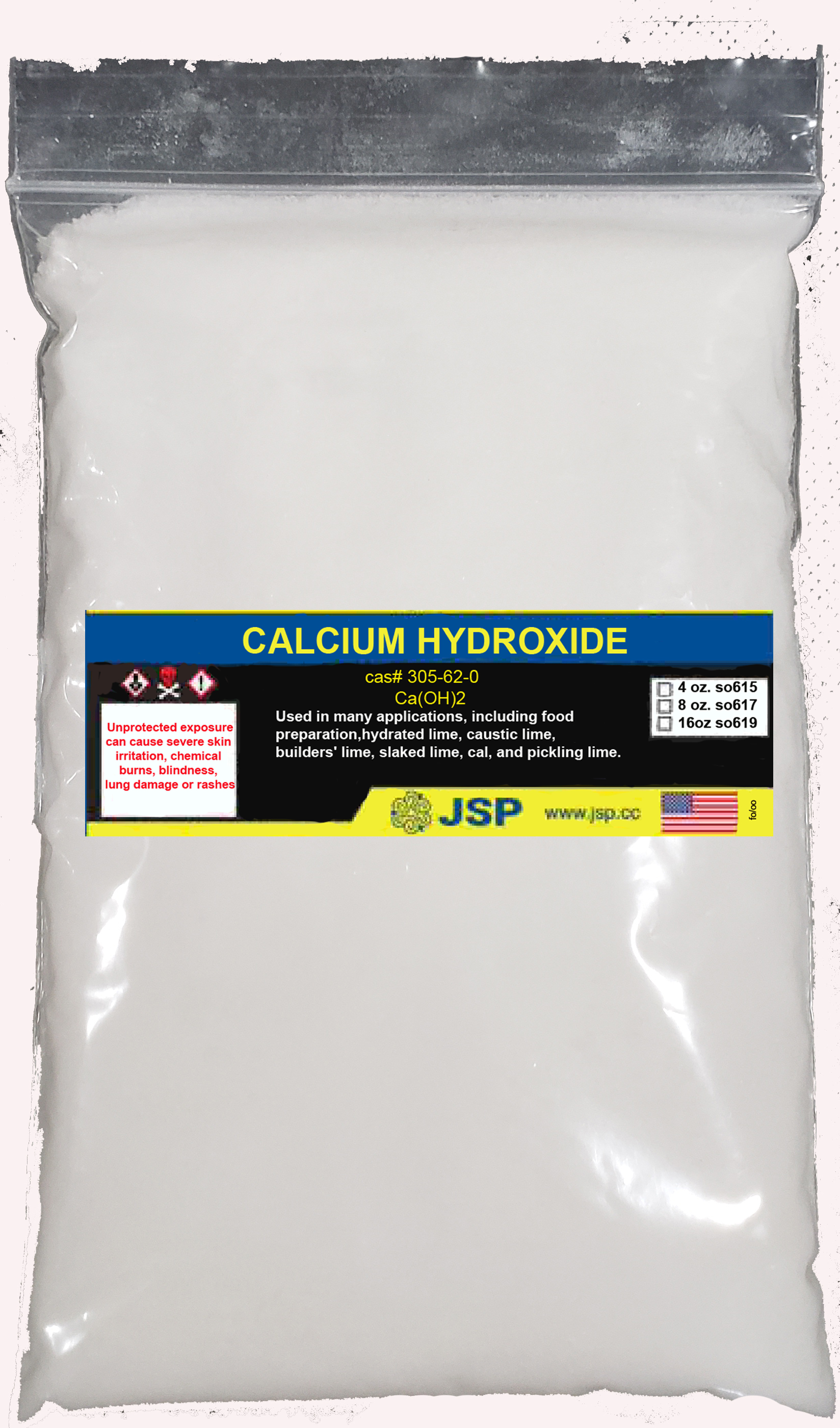 CALCIUM HYDROXIDE 4 ounces - Click Image to Close