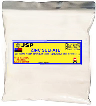 ZINC SULFATE MONOHYDRATE 35.5% 4 ozs - Click Image to Close