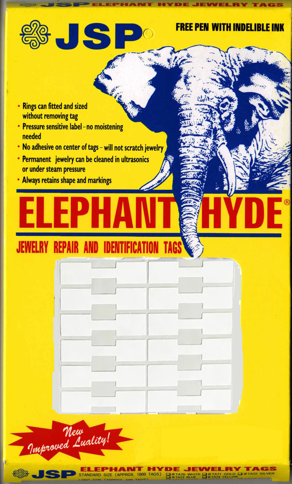 ELEPHANT HYDE TAGS WHITE SQUARE 1000 PIECES