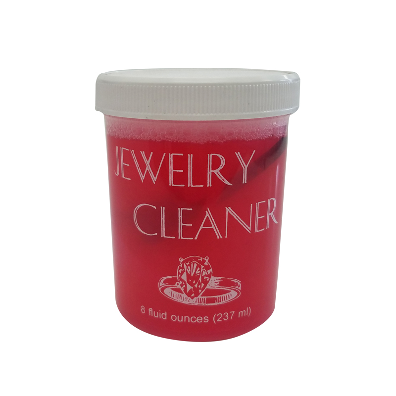 HOME JEWELRY CLEANER/RED 8 ounces with basket & brush - Click Image to Close