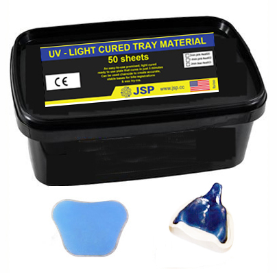 Light Cure Custom Tray Material, Blue, 50/pk. 2.0mm Thick, Ready to use - Click Image to Close