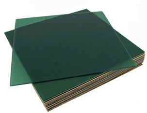 4"x4" sheet wax 22 gauge green - Click Image to Close